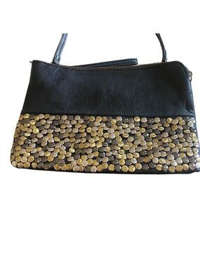 Antik Kraft Black Vegan Leather Crossbody Bag – 11x8